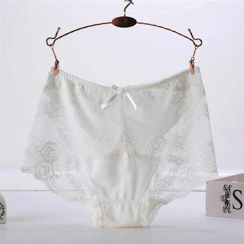High Waist Large Size Panties Women Underwear Sexy Lace Transparent Big Plus Size Briefs Female Underpants Lingerie Xxxl XxxxL 0 (15)