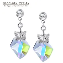 Neoglory, ювелирное изделие, Кристальные Висячие серьги для женщин, женские разноцветные стразы, ювелирное изделие для женщин, фирменные подарки, мода SQC
