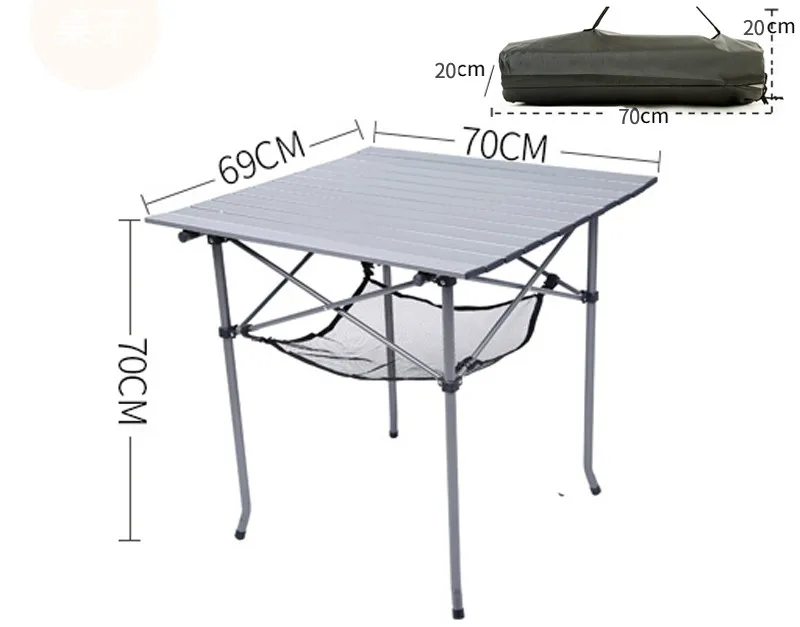 Outdoor Picnic Set Portable Folding Tables and Chairs for Camping Folding Table and Chair Set Foldable Aluminum Table - Цвет: 12