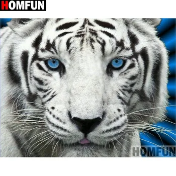 

HOMFUN Full Square/Round Drill 5D DIY Diamond Painting "Animal tiger" 3D Embroidery Cross Stitch 5D Home Decor A13668