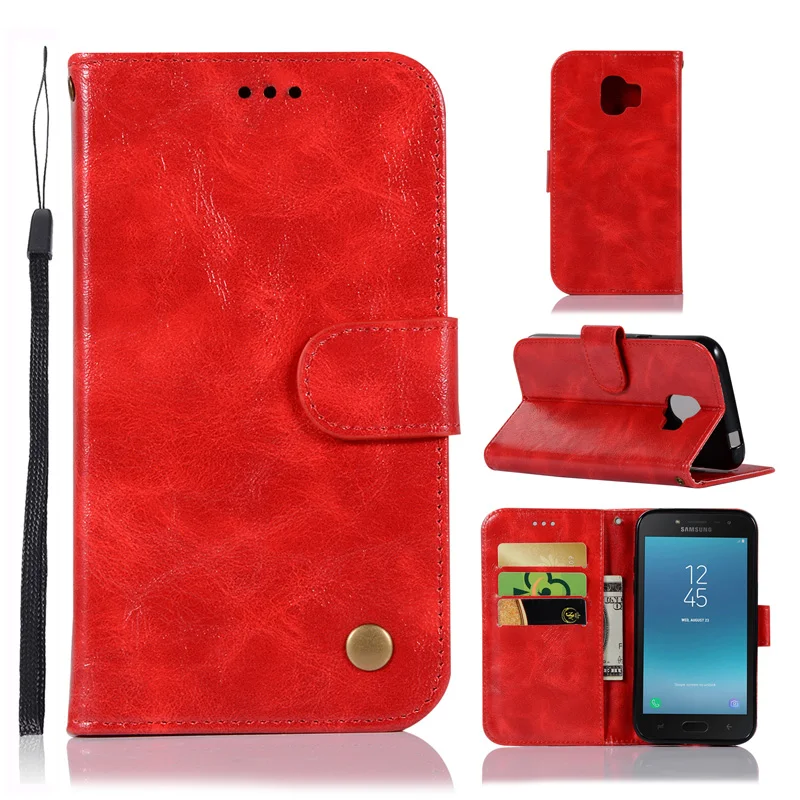 

Retro PU Leather Wallet Case For Samsung Galaxy J2 Pro Core 2018 Coque Flip Cell Phone Bag For Funda Samsung J2 Prime Case Cover