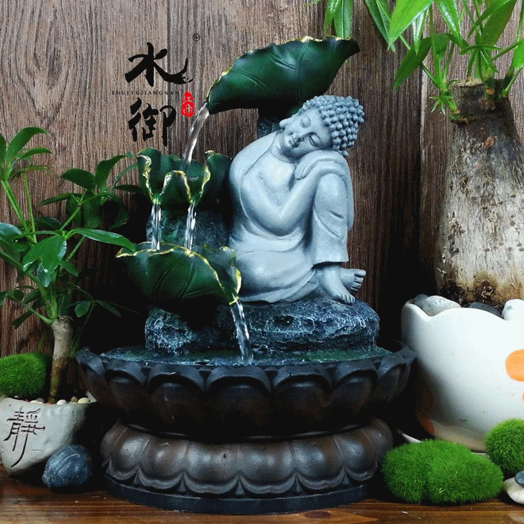

Southeast Asian Sitting Sleeping Resin Buddha Statue Water Ornaments Living Room Lucky Home Decorations Creative Crafts