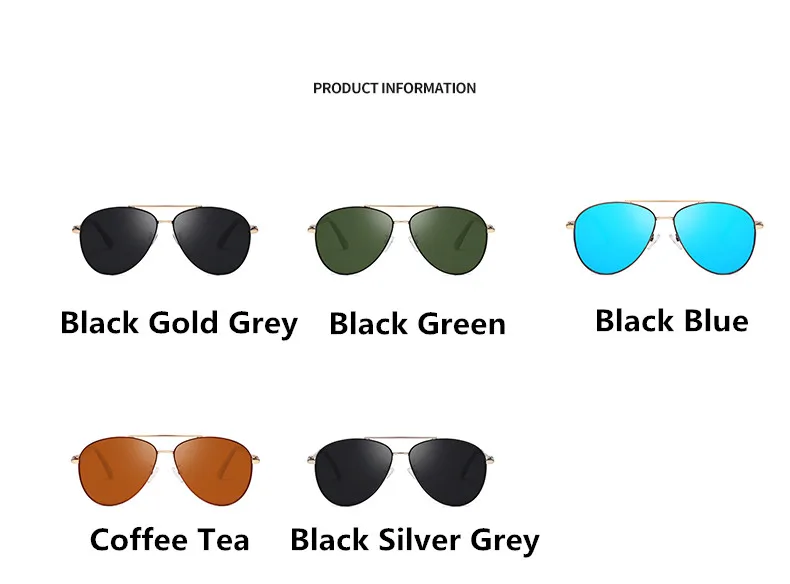 2019 Hot Polarized Sunglasses Classic Pilot Metal Frame Sun Glasses for Driving Retro Vintage Goggles Mirror Lens Gafas UV400