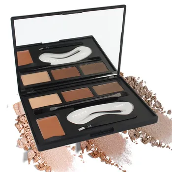 

Professional 4 Color Eyebrow Powder Palette Cosmetic Eye Brow Enhancer Waterproof Makeup Eye Shadow With Eyebrow clip Brush