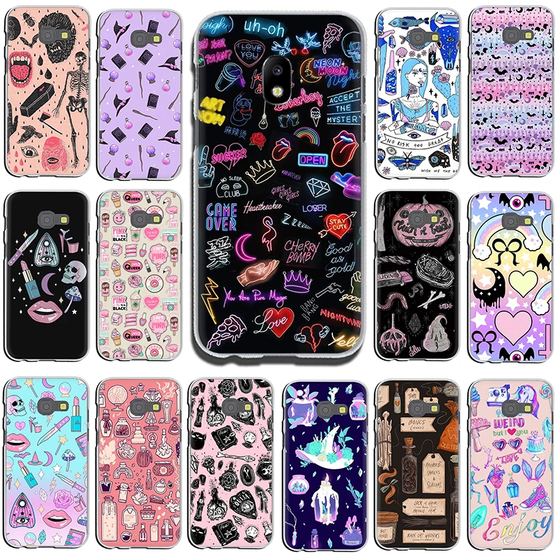 

Girly Pastel Witch Goth Hard phone cover case for Samsung GaLaxy J6 J7 J1 J2 J3 J5 2015 2016 2017 Prime