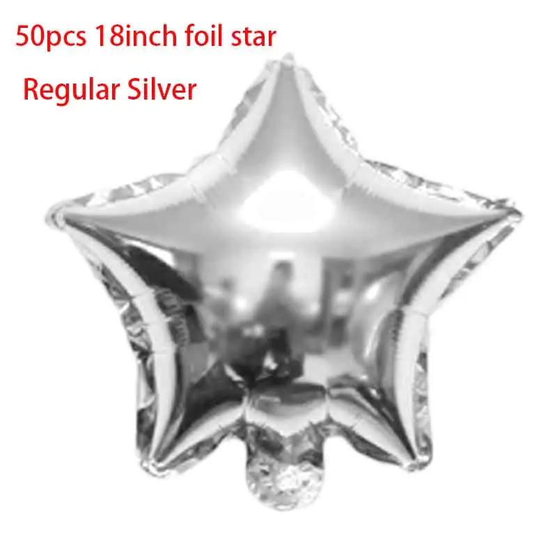 50pcs Aluminum film metal star helium balloon Foil Ballons Wedding Baby shower Birthday Party Decoration Baloons S7XZ