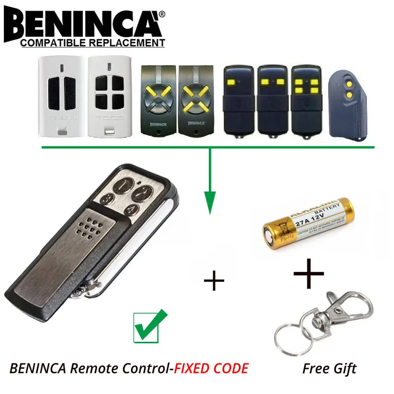 

3pcs Beninca TO.GO 4WP,T2WK,T4WK,LOT1W,LOT2W,LOT4W,LOT2WMS Hand Transmitter fixed code Gate Remote Control Clone /Duplicator