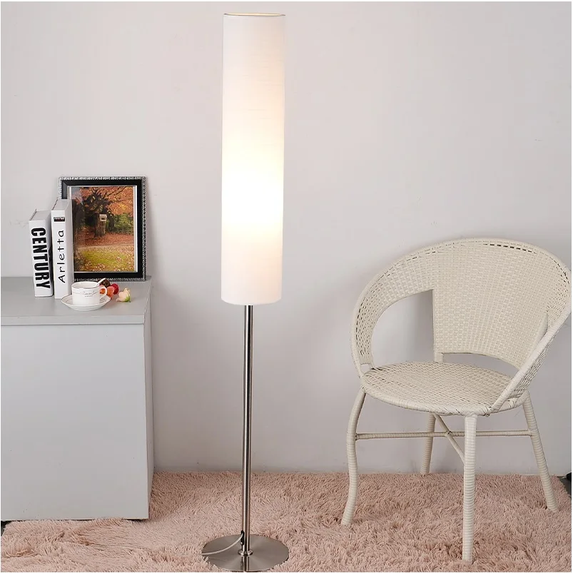 Japan Design Floor Lamp with Tube Shade, Extendable Rod 130 180cmin