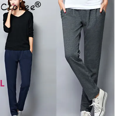 

2017 Plus Size 5XL 6XL Office Woman Spring Winter Thick Warm Loose Harem Pants Female Vintage Cloth Pants K6