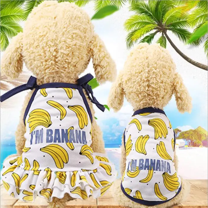 Cute Dog Skirt Dress Pet Shirt For Dog Clothes Summer Dogs Pets