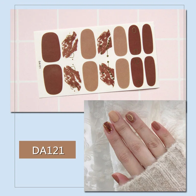 1 лист Водонепроницаемый самоклеющиеся наклейки для ногтей декор для ногтей DIY- MS - Цвет: DA121