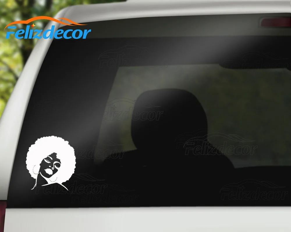 Sexy Black Woman Fashion Lady Stickers Car Decal Art Car Rear windshield Decor Waterproof Decals