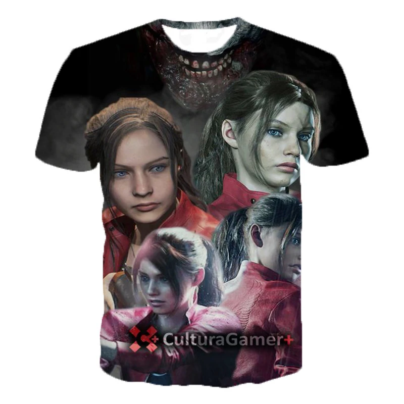

2019 Fashion Game 3D Resident Evil 2 T Shirt Men Women Casual Short Sleeve Cool T Shirt Funny Spring Tops Clothing