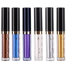 Подводка для глаз с блестками подводка для макияжа глаз водонепроницаемый мерцающий пигмент Серебро Золото металлик жидкость Maquiagem подводка для глаз с блестками