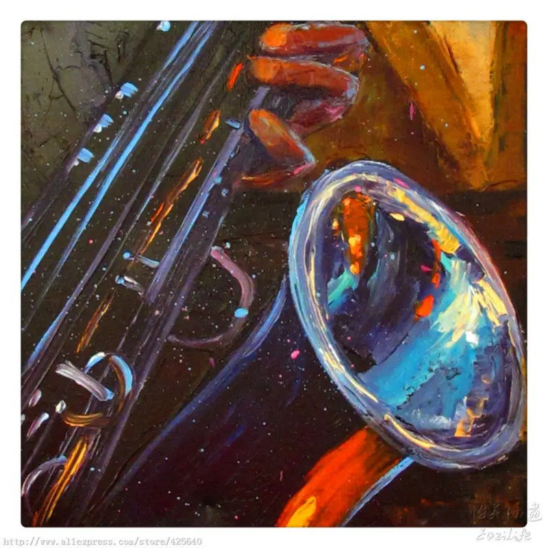 Musical Instrument Oil painting on canvas hight Quality Hand painted