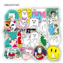 50pcs 1lot Funny Ripndipp Sticker Creative Personality Waterproof Rip N Dip Laptop Sticker for Finger Skateboard