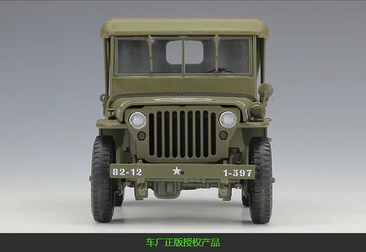 WELLY 1/18 масштаб США джип 1941 Willys MB SUV литая модель металлическая военная модель автомобиля игрушка для подарка, детей, коллекция