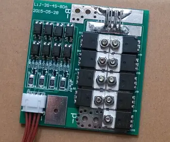 

4 series iron lithium battery protection board auto start protection plate 80 A