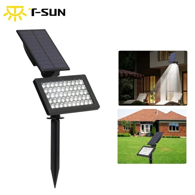 T-SUNRISE 50 светодиодов солнечные фонари для сада на открытом воздухе IP44 Водонепроницаемый настенная лампа для освещения газона с питанием от солнечных лучей для украшения сада
