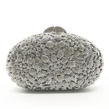 Ослепительная мульти цвет серебристый/черный/золото Кристалл Вечерний Клатч на колесиках из металла Свадебная вечеринка коктейльное Алмаз сумочка кошелек