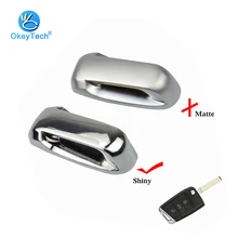 OkeyTech Tail Side Metal Part for VW Golf 7 GTI MK7 Skoda Octavia A7 Seat Replacement Auto Car Key Shell Case Cover Fob 3 button