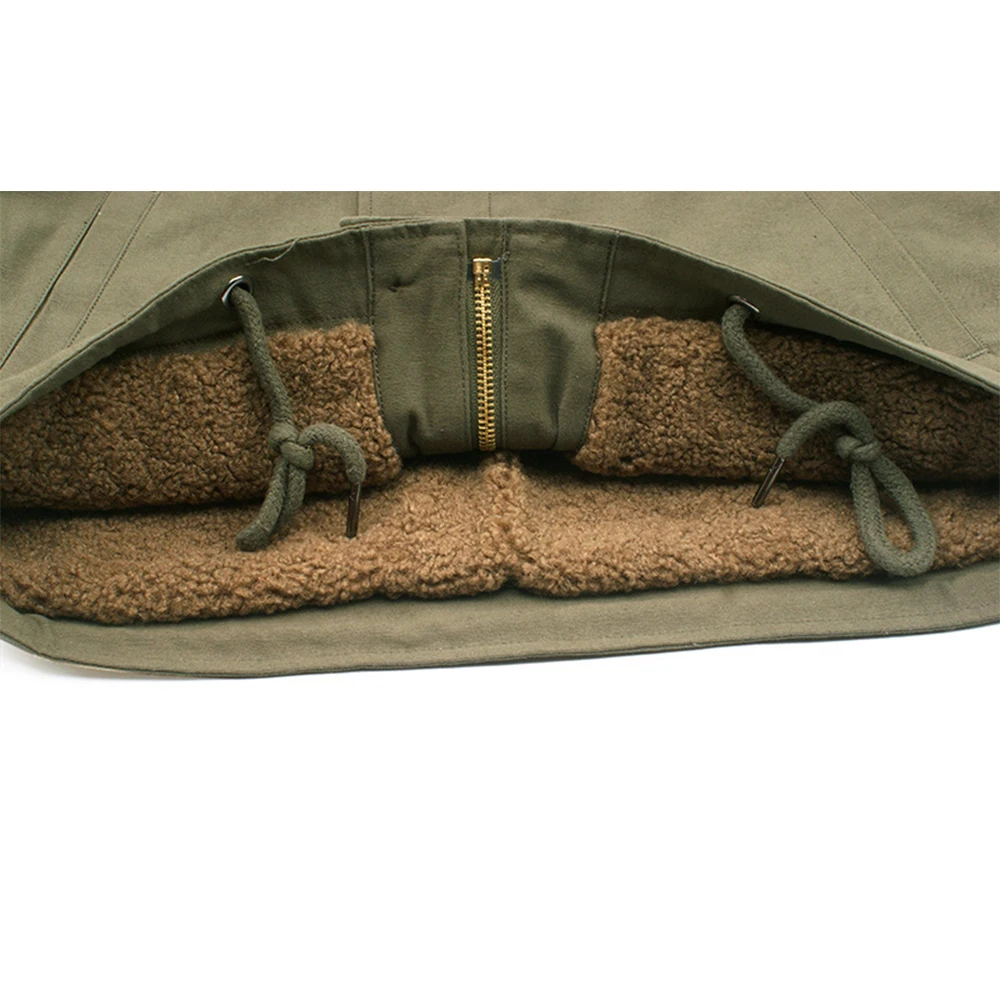 Зимняя флисовая куртка из верблюжьей шерсти Мужская винтажная карго N1