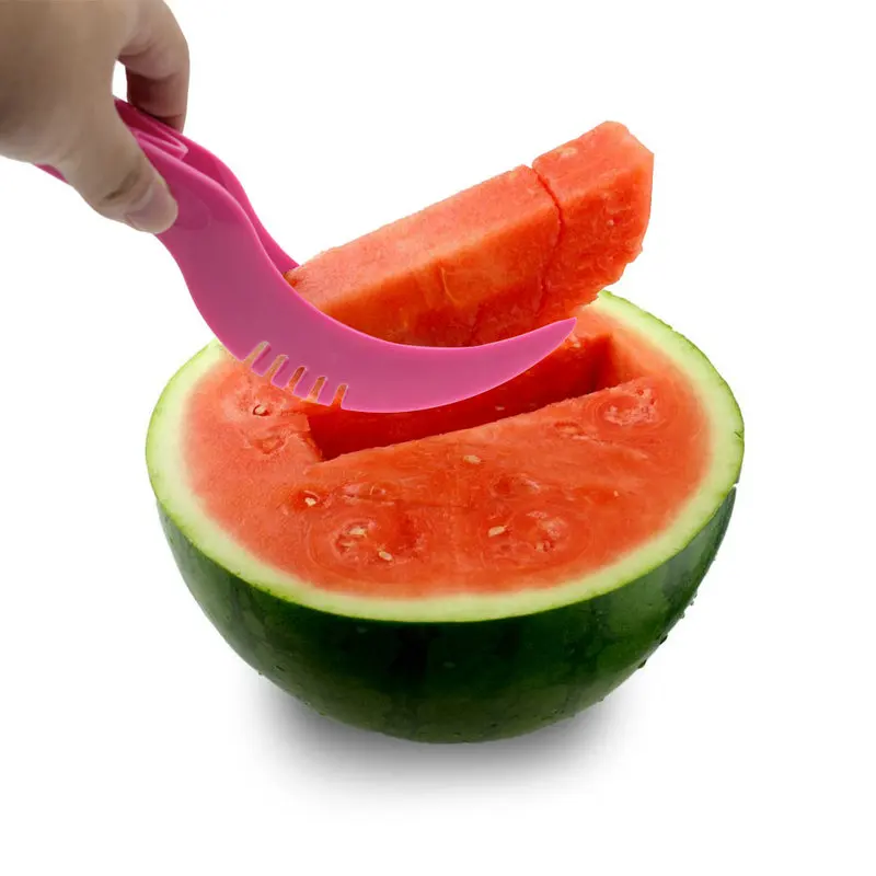 Plastic Watermelon Cantaloupe Fruit Slicer Knife Cutter Corer Scoop