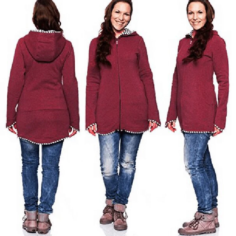 Beenira пальто для беременных зимняя куртка для беременных женщин верхняя одежда с длинными рукавами однотонная одежда для детей одежда куртки - Цвет: AZ1879-Red