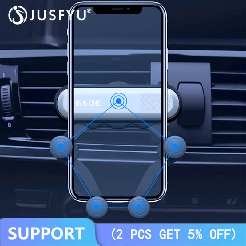 

Gravity Car Phone Holder Air Vent Clip Mount No Magnetic Holders Smartphone Cell GPS Support 4.7-6.5 inch Car Phone Auto Stand
