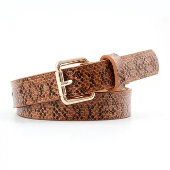

Women's Belt PU Leather Belt Fashion Retro Snake Pattern Wild Jeans Dress Women's Clothing Accessories Adult Leather Belt