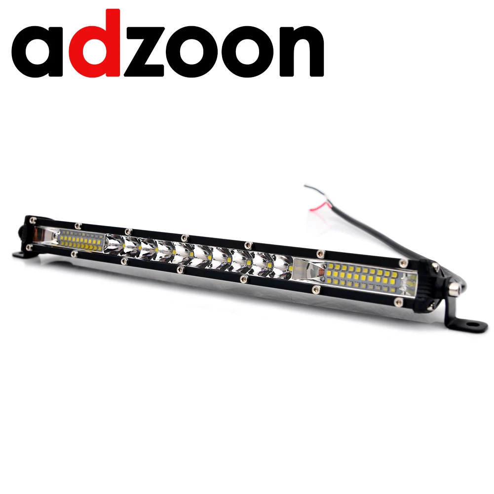 ADZOON 15 дюймов 90 Вт 6000 К внедорожный Однорядный светильник, светодиодный IP67 водонепроницаемый светильник для грузовиков, внедорожников