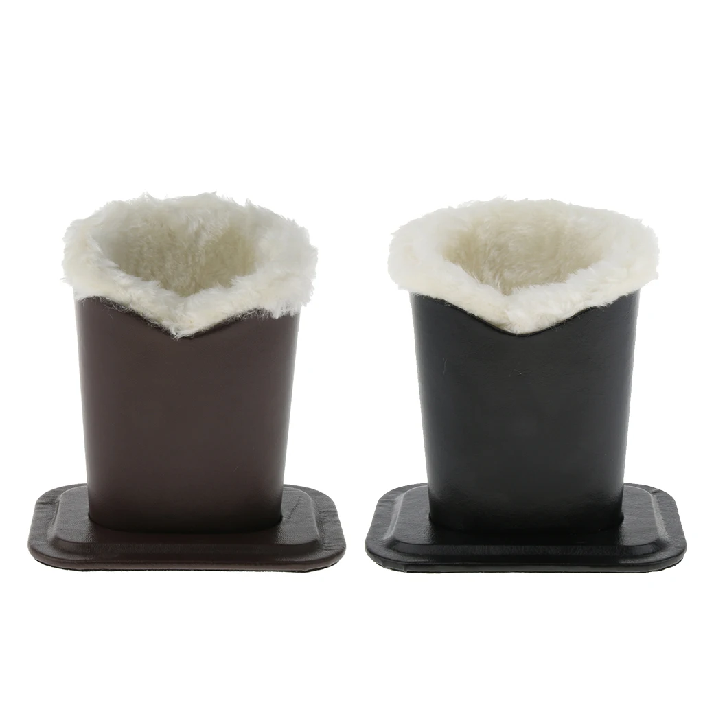 Pack of 2 Plush Lining PU Leather Eyeglasses Holder Stand Glasses Case Upright - Pen Holder Desk Organizer - Home Desk Decor