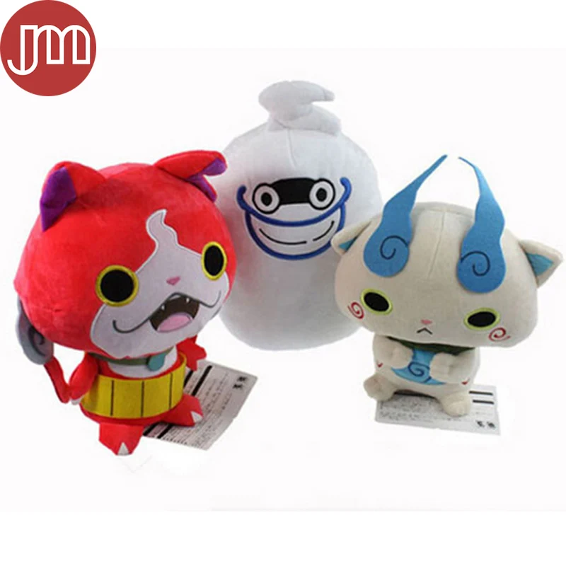 

New Yo-Kai Watch Yokai Red Cat Koma San Nyan Whisper Soft Plush Doll Anime Collection Kids Toys