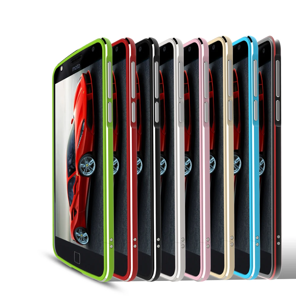 

Aluminum Metal Bumper Frame For Motorola Moto Z Play Case Luxury Shockproof Shield Dual Color Case for Moto Z Play Cover 5.5''
