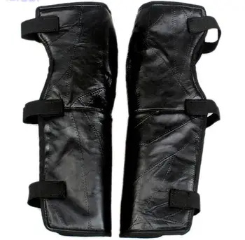 

High quality 2pcs/lot Motorcycle kneepad genuine leather winter leggings thermal windproof Cycling Protective Knee pad