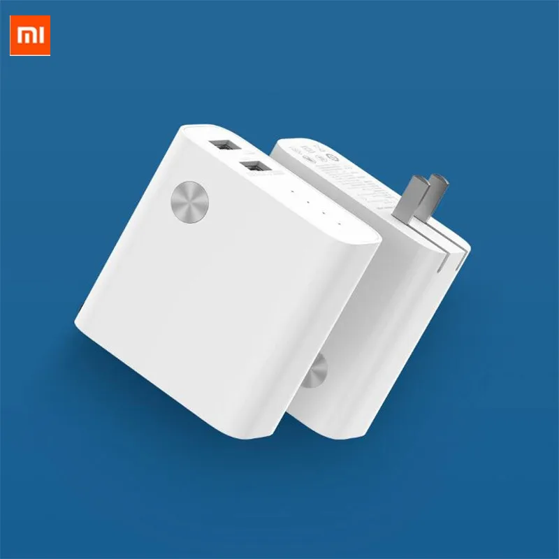 

Original XIAOMI 2in1 Power Bank And Fast Wall Charger Dual USB 5V 3A /5000mAh 5V 2.4A Power Bank For iPhone Xiaomi Samsung Phone