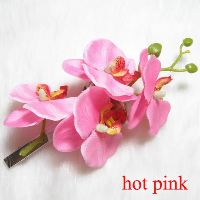 1PC Summer Bohemia Bridal Hairpins Orchid Flower Hair