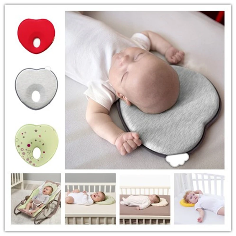 Горячие подушка для младенца Форма малышей сна позиционер против скатывания Подушка плоская подушка для головы защиты newborn