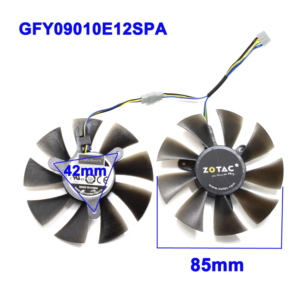 85 мм GA91S2H GFY09010E12SPA 4Pin VGA кулер вентилятор Замена для ZOTAC AMP 1060 6 ГБ GTX 1070 мини видеокарта вентилятор охлаждения