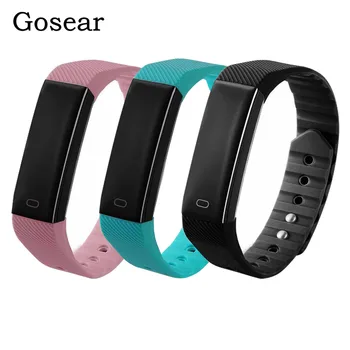 

Gosear Waterproof Bluetooth Fitness Sport Tracker Smart Bracelet Pedometer Sleep Monitor Wristband for iOS Android Smartphone