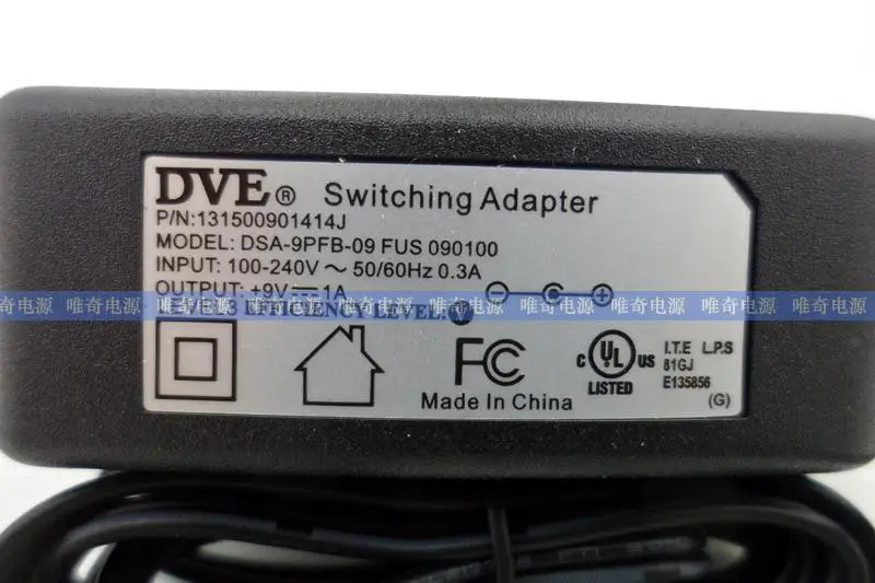 DVE 9V 1A DSA-9PFB-09 FUS 090100 Power Supply Charger Adapter USA PIN | Обустройство дома