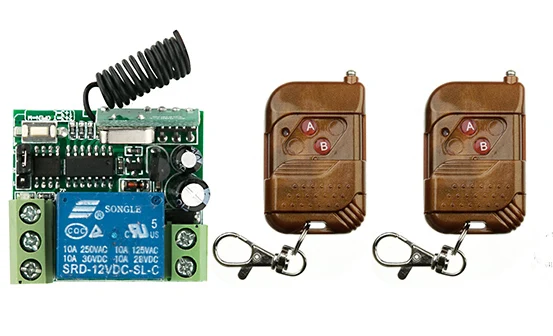 

DC12V 10A 1CH RF Wireless Remote Control Switch System 2 transmitter & 1 receiver relay Receiver Smart Home Switch lamp/ window