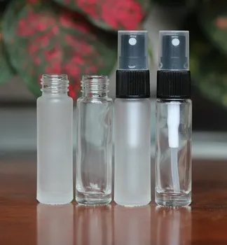 

Thick Transparent /frosted 200Pcs 10ml Atomizer Perfume Bottle Liquid Tonic For Travel Clear Glass Empty Mist Spray Container