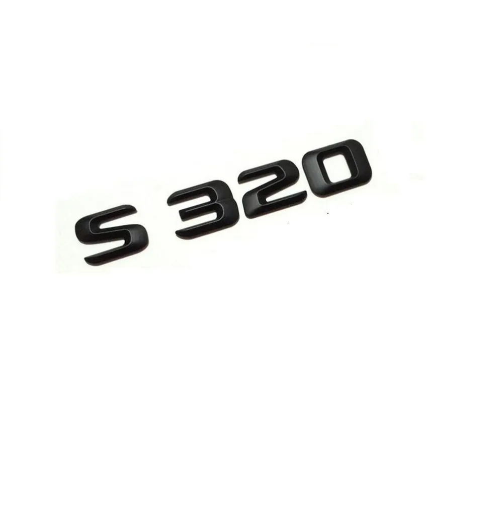 Матовый черный &quotS 320&quot Автомобильный багажник задний буквенный знак эмблема