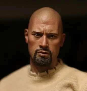 

1/6 scale figure head shape for 12" Action figure doll Fast & Furious Luke Hobbs Dwayne Johnson doll head for figure accessories
