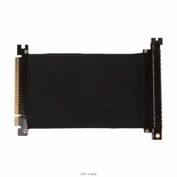 PCI Express PCI-e 3,0 16x высокая скорость Riser Card гибкий Удлинительный кабель адаптер угловой черный