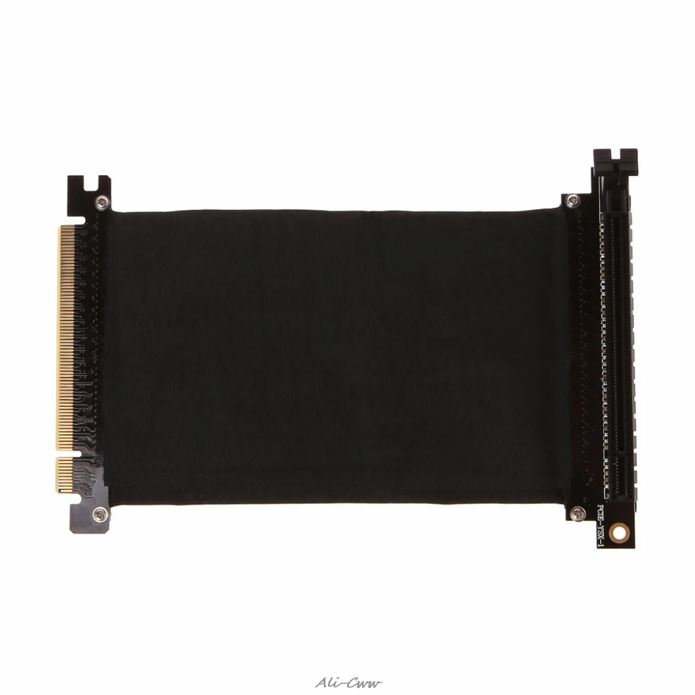 

PCI Express PCI-e 3.0 16x High Speed Riser Card Flexible Extension Cable Adapter Angled Black
