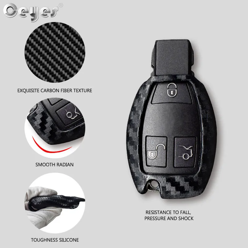 Carbon fiber key cover for MERCEDES-BENZ (3)