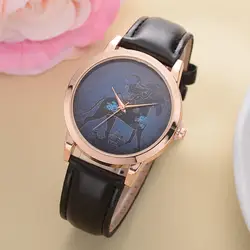 GEMIXI 2018 Горячие Женская Мода Повседневное кварцевые кожаный ремешок часы аналоговые наручные часы для челнока
