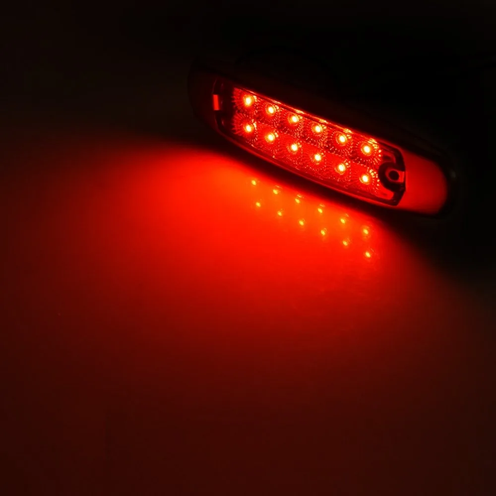 Новые 10 шт 6,1" СВЕТОДИОДНЫЙ Датчик дорожного просвета свет 12 Светодиодный Пигтейл Разъем Красный трейлер светодиодный 12 V Водонепроницаемый